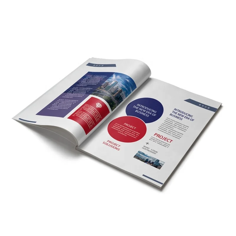 OEM Quality Color Design Offset Saddle Stitch Bind Booklet Book Brochure Custom Catalogue Catalog Print Service