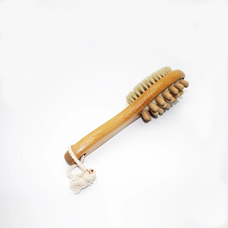 Двойная используемая щетка для сухой и массажной ванны для очистки