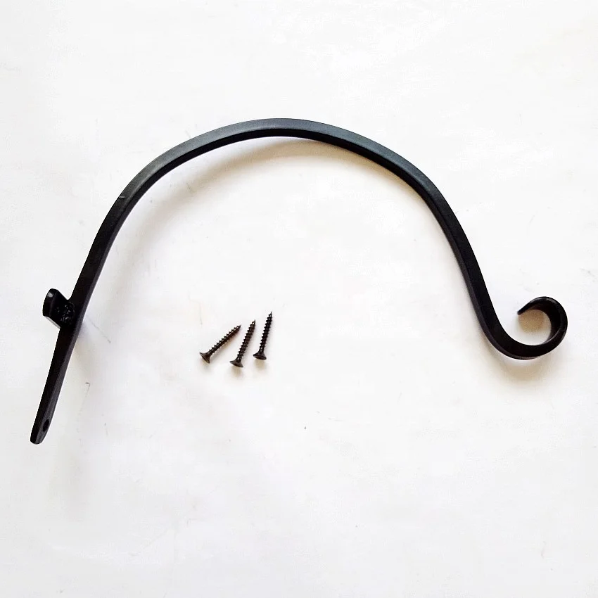 Garden ornaments Metal 14 Inch Wall Hook Hanging Plant Bracket Plant Hanger for Flower Basket