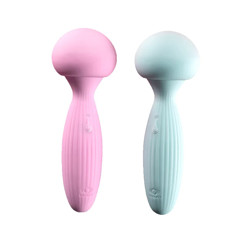 New Design 10 Frequency Handheld Massager USB Vibrator Waterproof Back Large Body Vibrating Mushroom Wand Massager Sex Toy