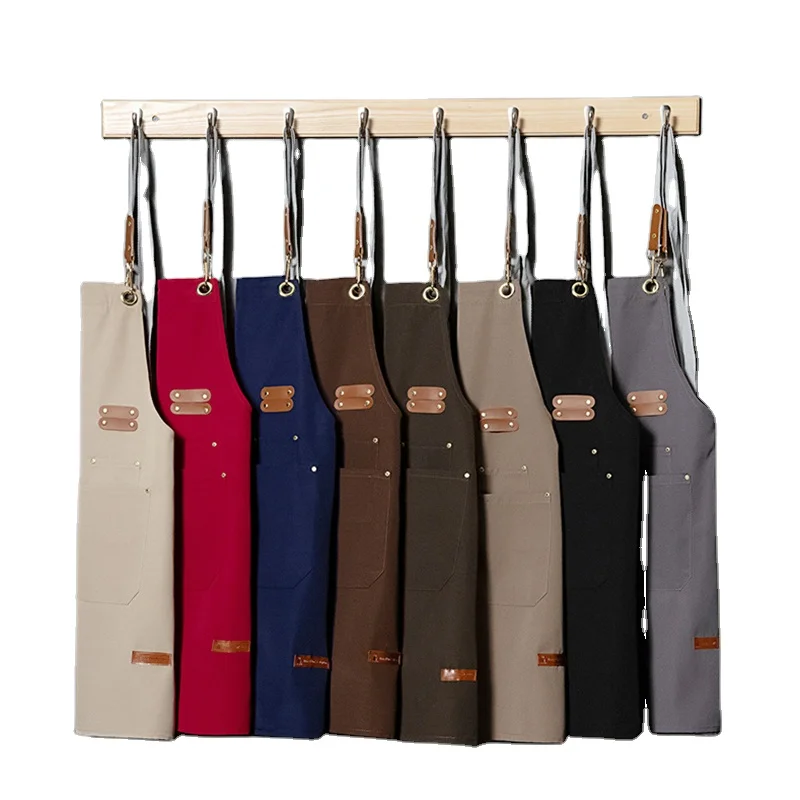 Salon Barber Apron Wholesale Price and Leather Hair Cutting Apron Custom Logo Accepted Customized Color Adjustable