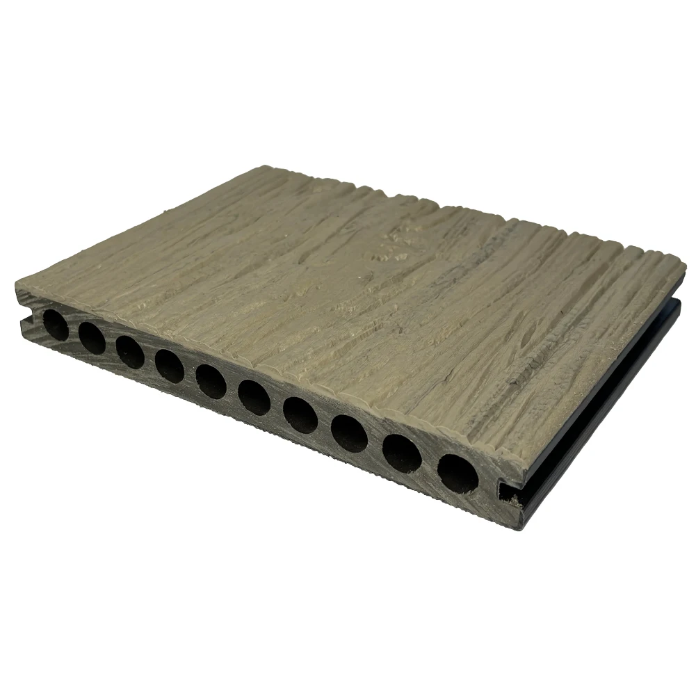 Outdoor Extruded Timber Elastic Composite Decking PVC Garden Flooring Especial For Advanced Engineering