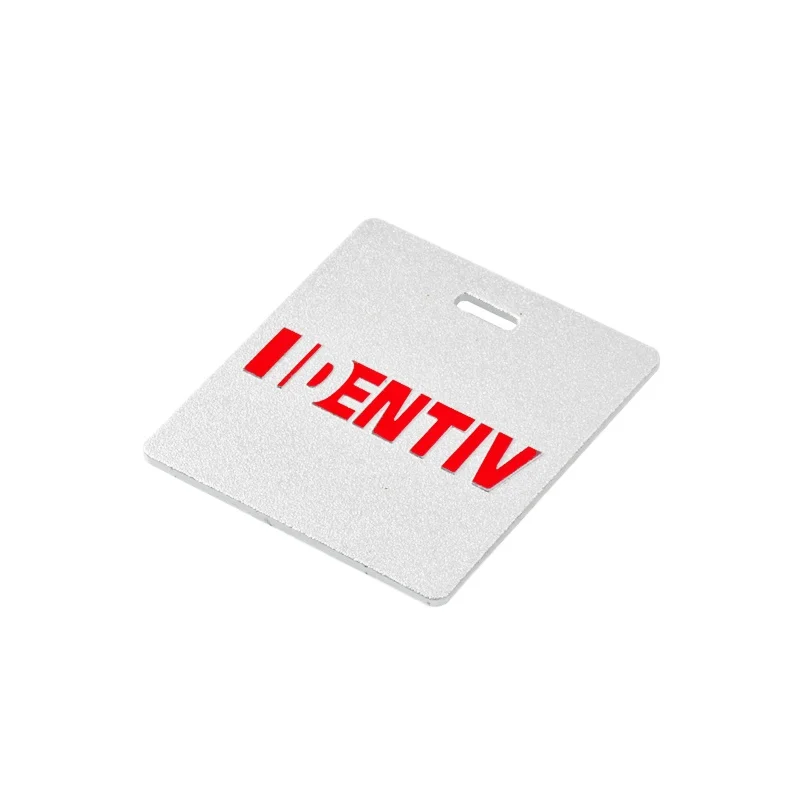 Custom Metal Silver 3D Embossed Nameplate Aluminum Logo Name Metal Gold Layered Plated