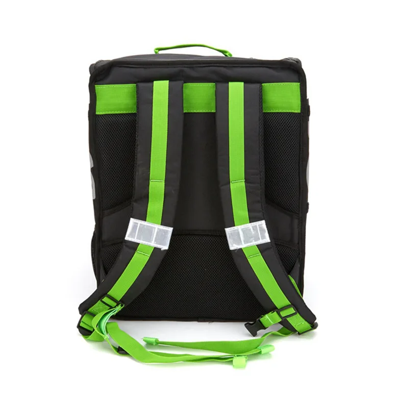 Custom Logo Restaurant Pizza Hamburger Insulated Thermal Bike Tote Cooler Backpack Bag Food Eats Delivery Bag Backpack
