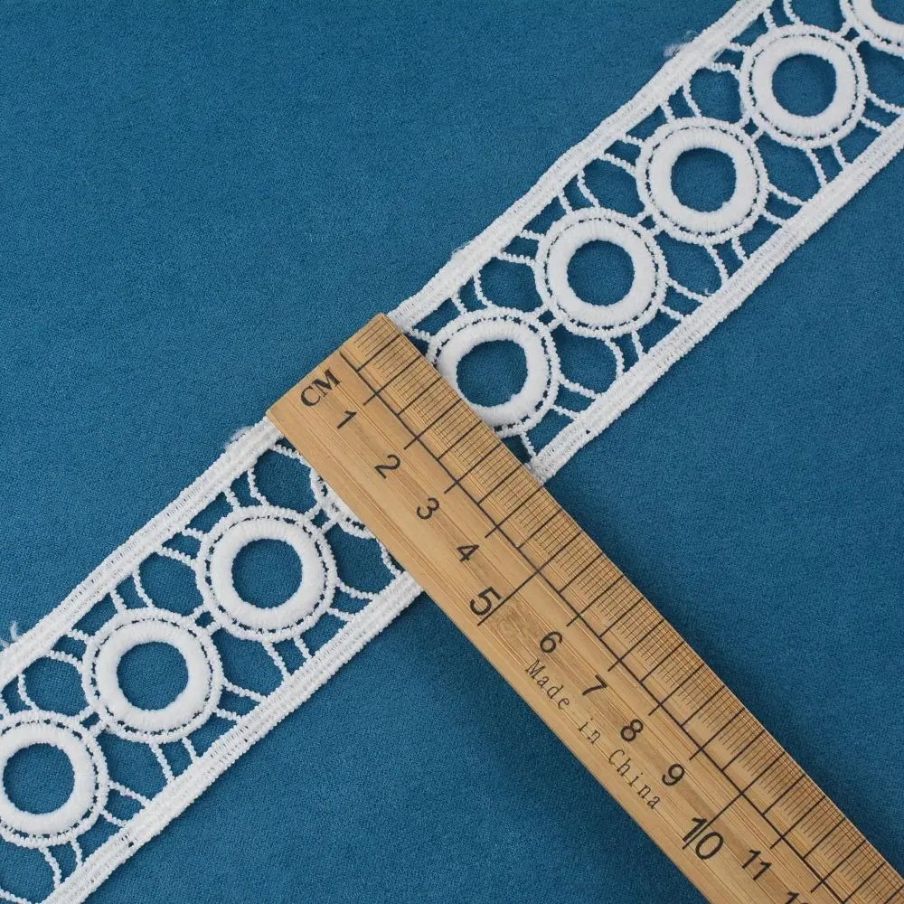 Embroidery Polyester Lace Mesh Fabrics Tulle Embroidered Lace Trim Border Lace Fabric For Women Spot Sale