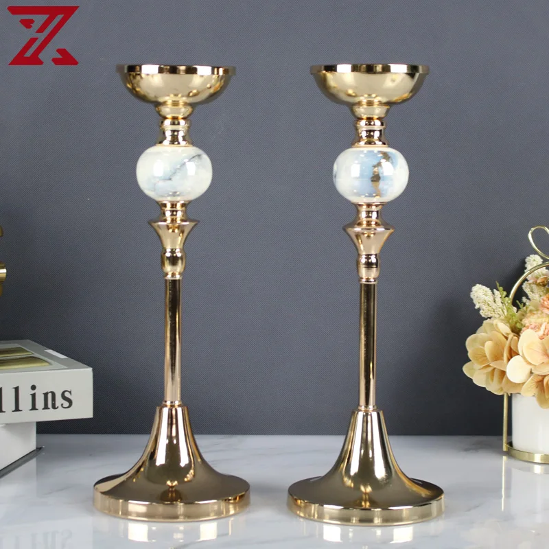 New Design Retro Home Decoration Metal Tea Lights Candle Holder Ceramics Desk Clock Set For Furnishings Crafts