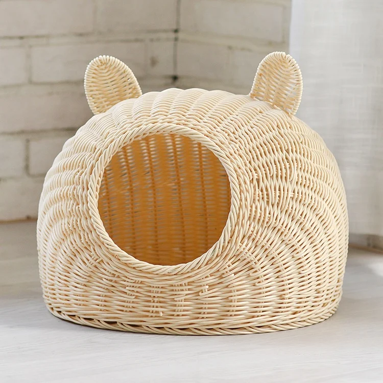 Cheap quality  eco-friendly rattan cat house for sale