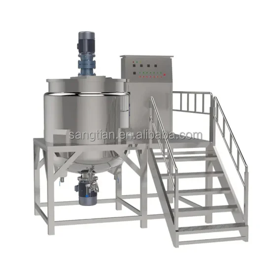 stainless steel vacuum emulsifying mixer lotion gel liquid mixing tank with agitator