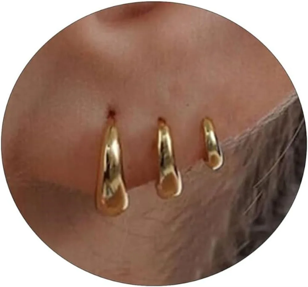 Dainty Elegant 14K Gold Plated Single Earring Set for Women Stylish Trendy Party Festival Casual jewelry Gift