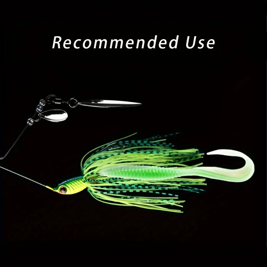 4pcs Spinnerbait Double Willow Fishing Lures Spinner Baits for Bass Fishing