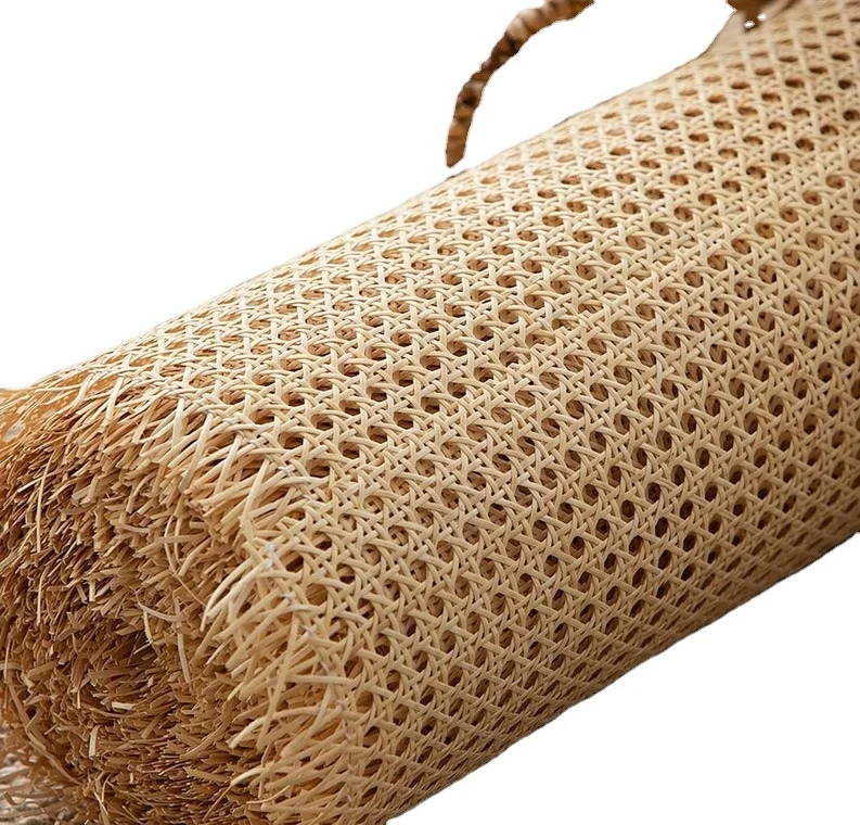 Competitive Price from Top Rank Factory Viet Nam Natural Square Mesh Rattan Cane Webbing for chair table ceiling wall
