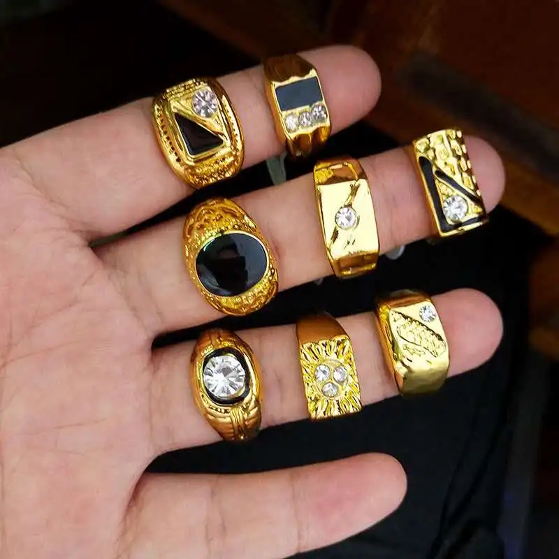 Оптовая продажа, мужские металлические кольца, мужские золотые кольца, ювелирные изделия в подарок (1600111439550)