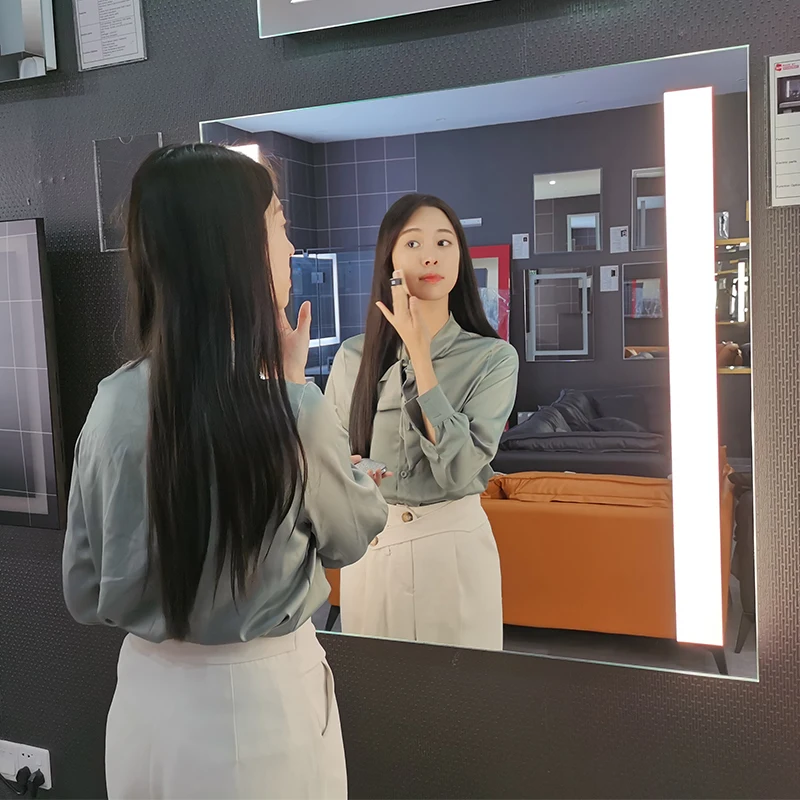 Hotel bath mirrors light mirrors 24*36/36*36 factory full UL CE touch switch anti-fog CCT 3 lights spiege bathroom led mirror