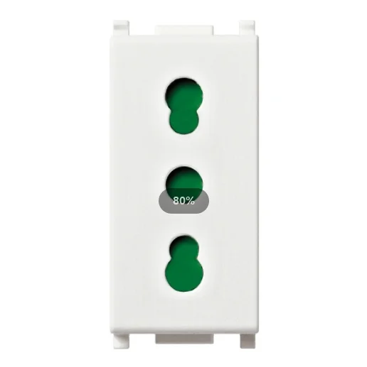European standard VR103  VM103 Three hole socket  Green base Italian wall  parts socket