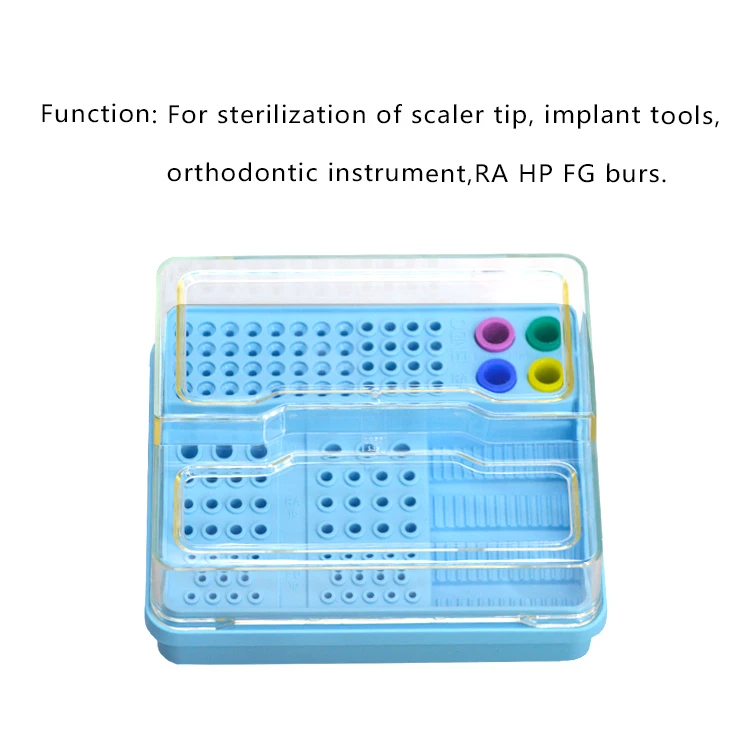 Dentistry Drill Placement Dentist Disinfection dental file block/dental Holder Burs Block Case Box /Plastic disinfection Box