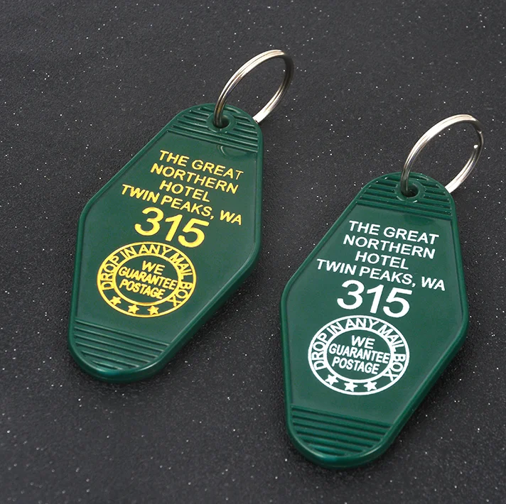 TV show Twin Peaks Keychain Green Prismatic Acrylic Keychain Key chain The Great Northern Hotel Room # 315 Gift for TV show fans