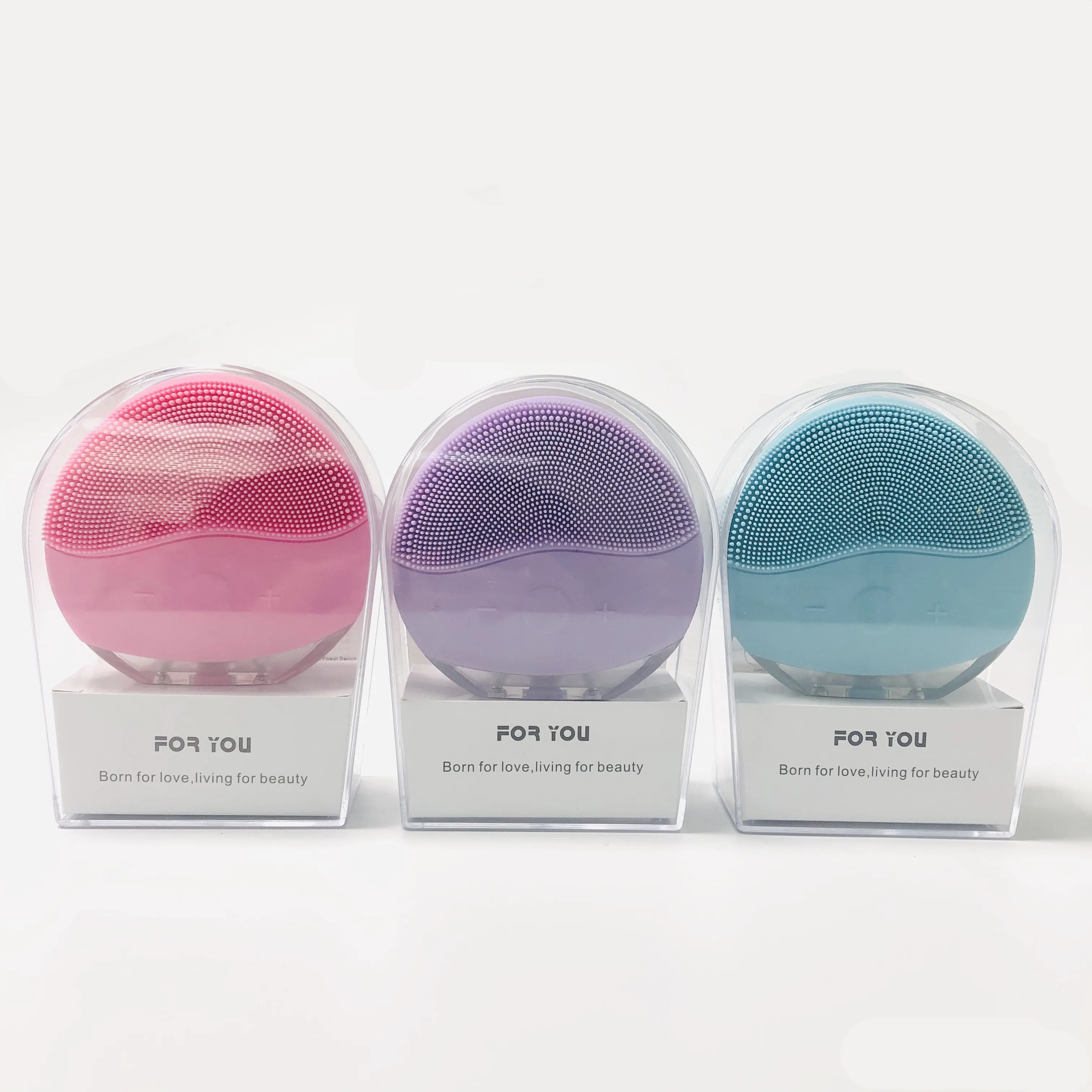 Electric Vibrating Face Cleanser Device Private Label  Sonic Silicone Facial Cleansing Brush Face Brush