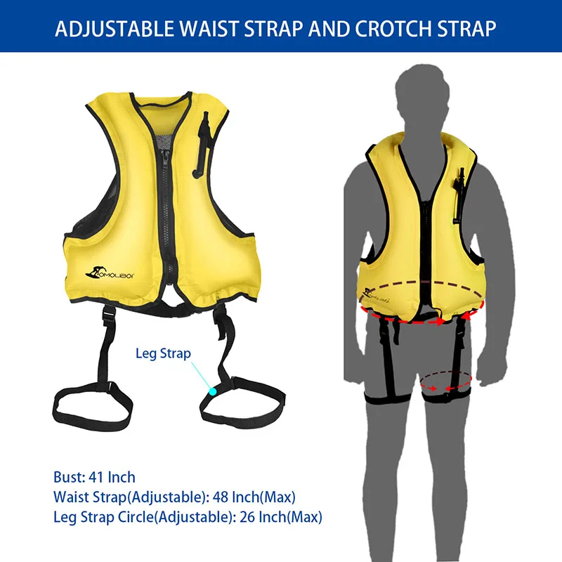 CE Certified Free Size Fabric Buoyancy  Aid Water Sport  Inflatable Life Jackets Vests  for Kids and Adults
