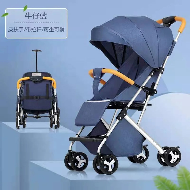 One Hand Folding Baby Stroller Lightweight Travel System Pram Stroller For Newborn