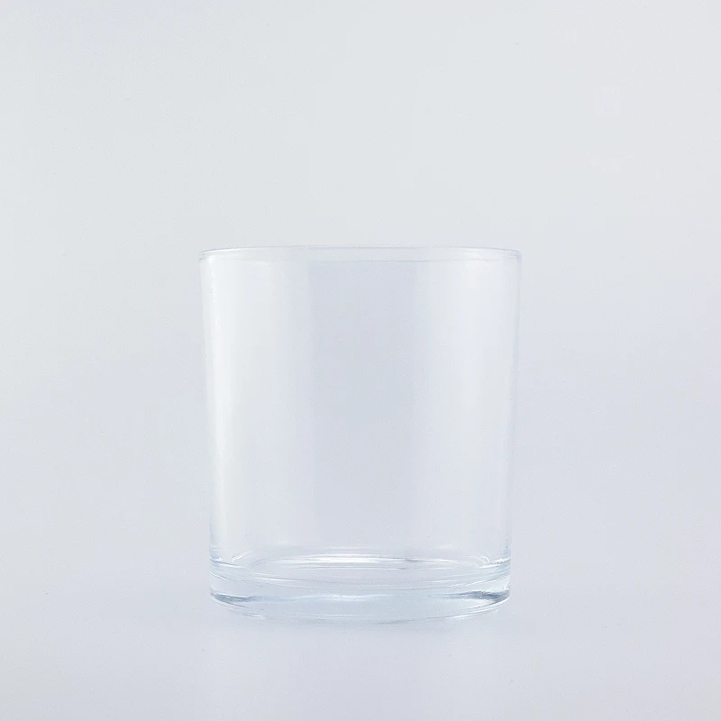 cheap private label fancy fragrance empty cylinder clear glass candle jars in bulk