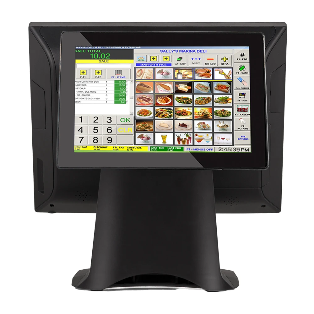 15 inch all in one pos machine touch screen window system billing cash register payment system software tablet bracket optional
