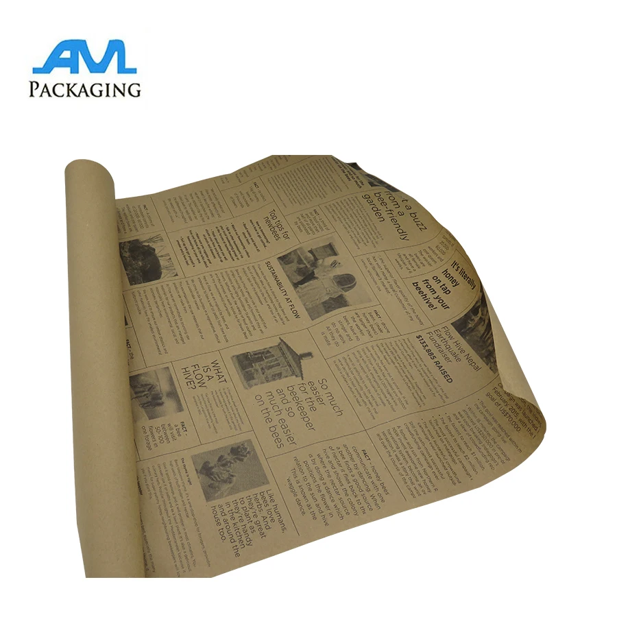 wholesale tissue paper custom printed newspaper gift packaging wrapping paper