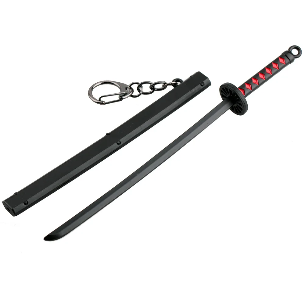 Demon Slayer Sword Mini Katana Keychains 17cm Sword Anime Tanjiro For Men Kimetsu No Yaiba Zenitsu Key Chain Cosplay Pendant