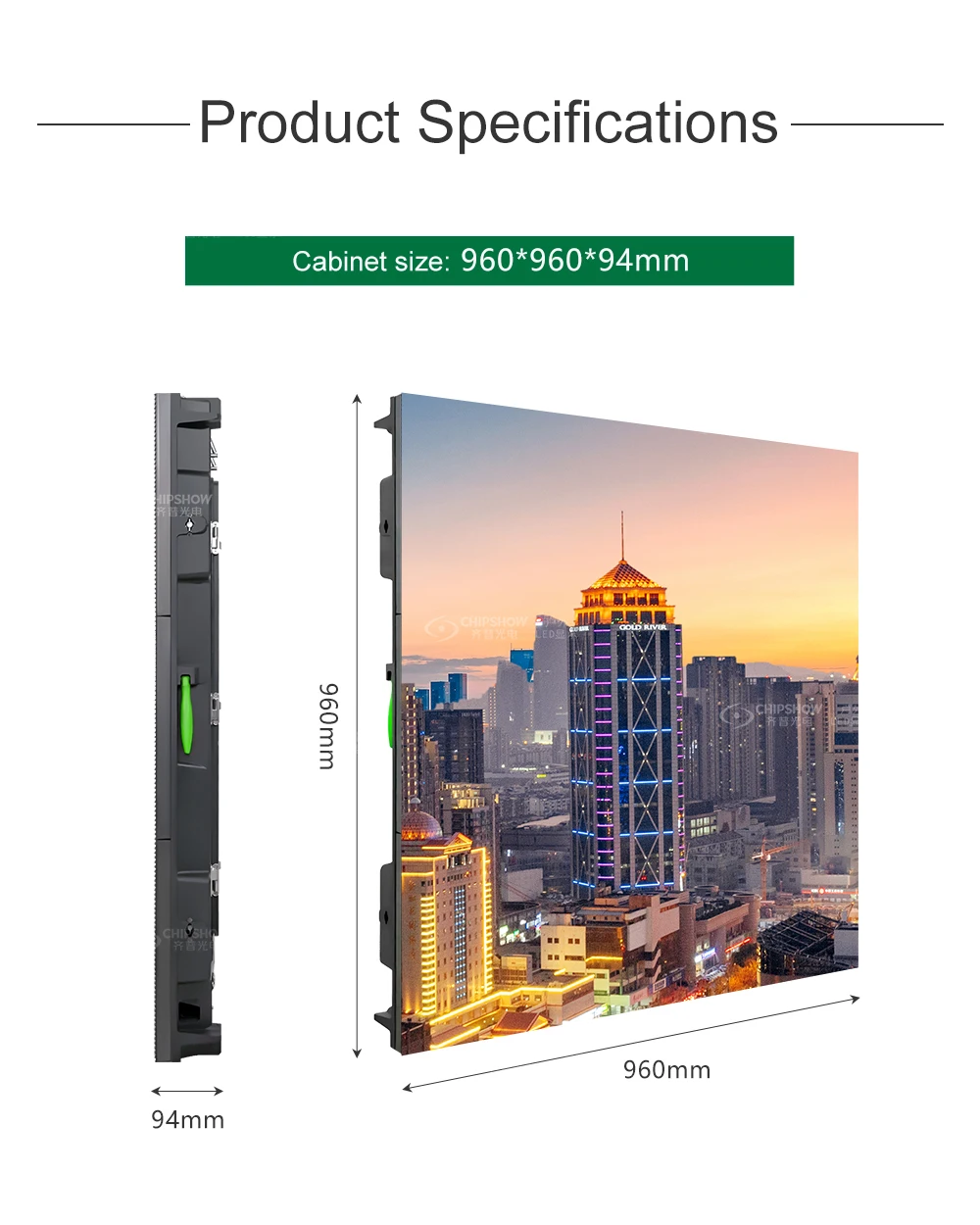 Chipshow Waterproof dustproof anti-corrosion led video wall outdoor high definition images display P6.67 P10 digital billboard