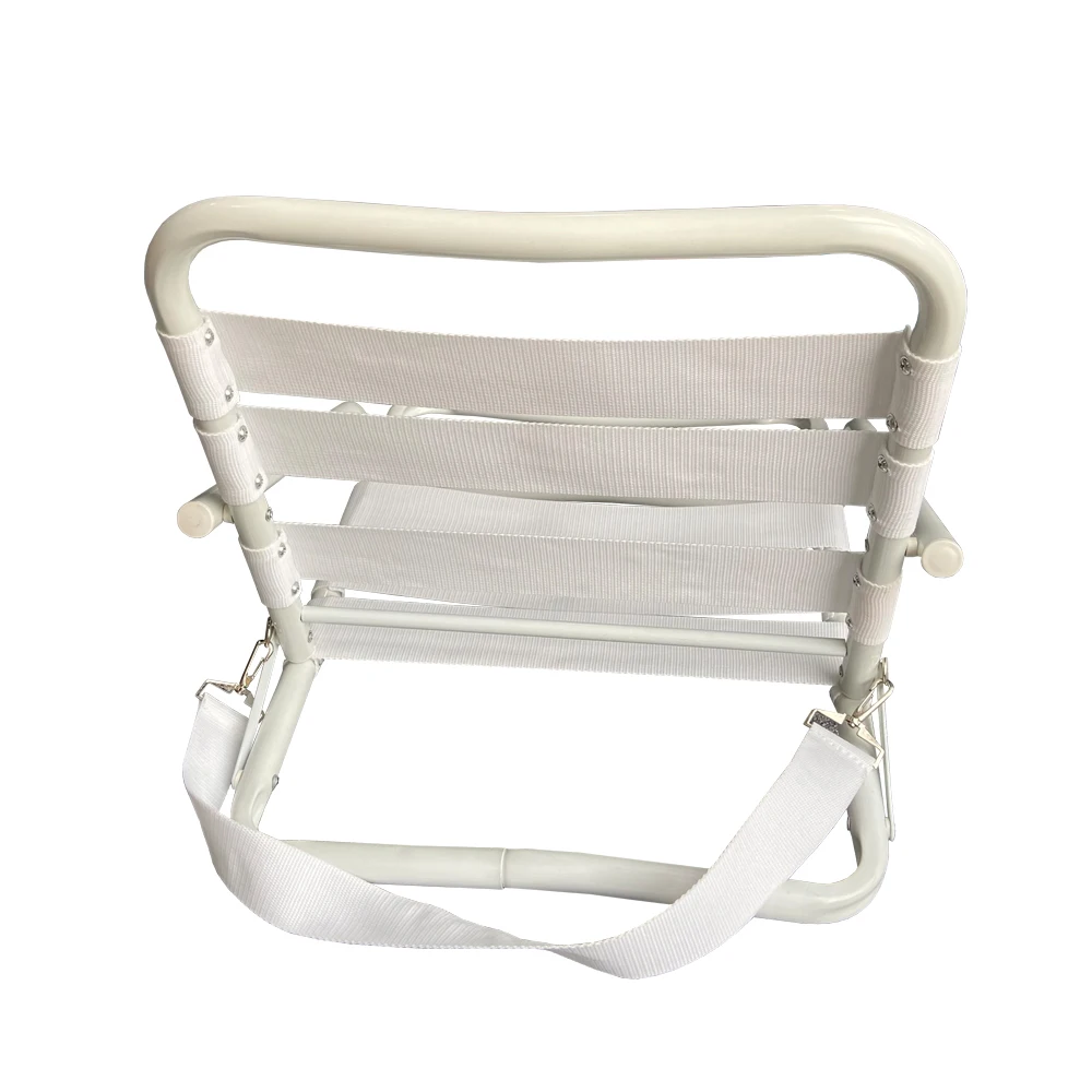 Алюминиевый легкий рюкзак с принтом на заказ, портативный мягкий складной пляжный стул из хлопчатобумажной ткани с подушкой