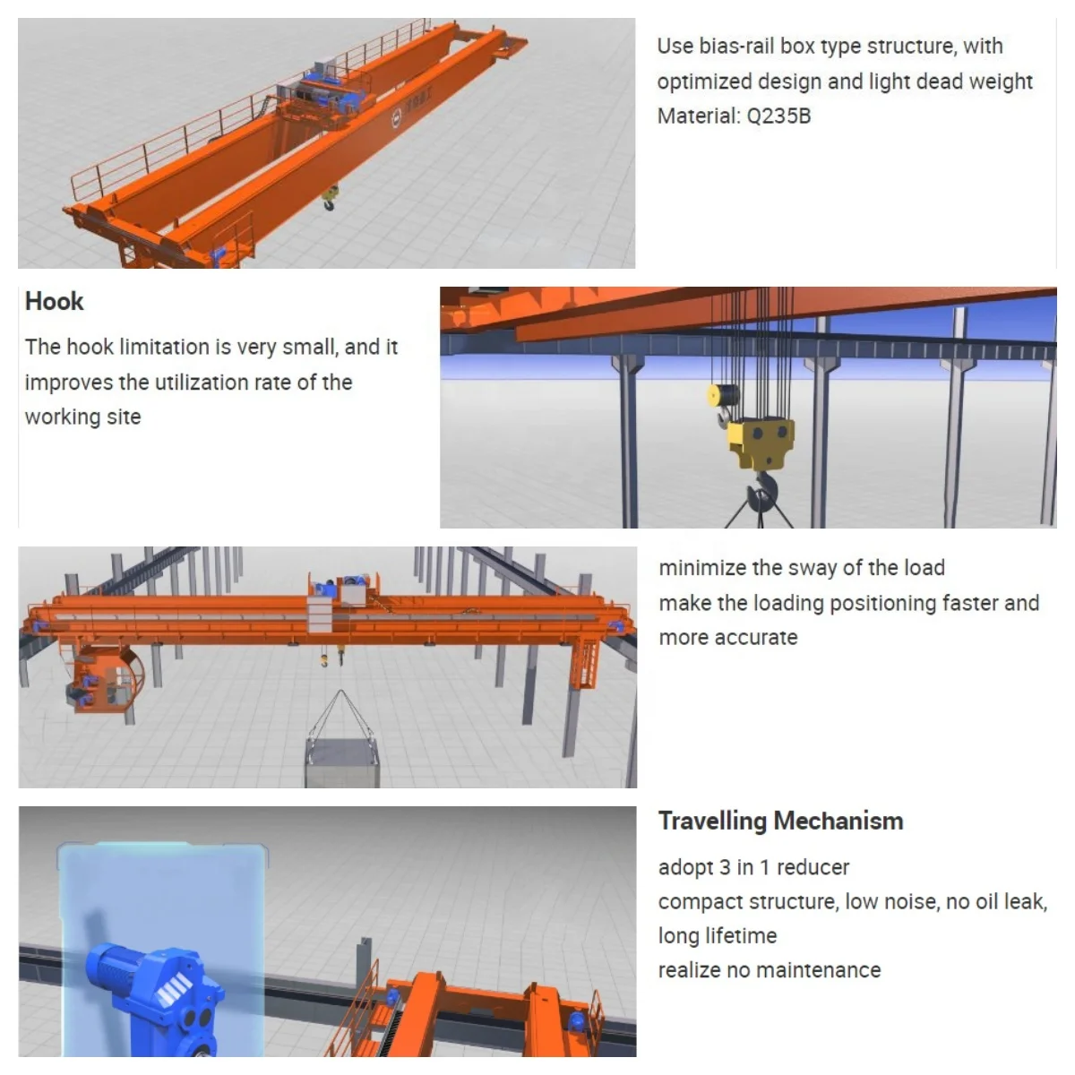 1 ton 2 ton  5 ton 10 ton EOT overhead crane with remote control 20 ton single girder bridge crane price 5T 10T  for sale