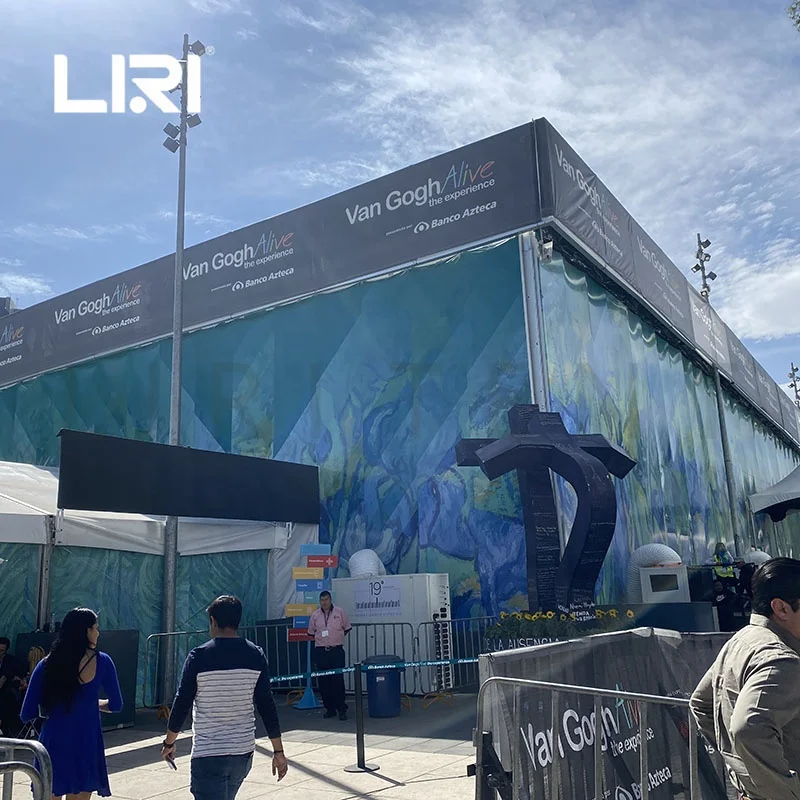 25x50M Thermo Inflation Roof Flattop Outdoor Art Event Showroom and Cinema Tent with Stage