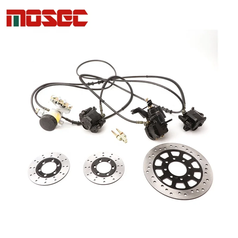 Go Kart Front Rear Hydraulic Brake Kit Disc Brake Master Cylinder Calipers Rotor For ATV UTV Four Wheels Motorbike