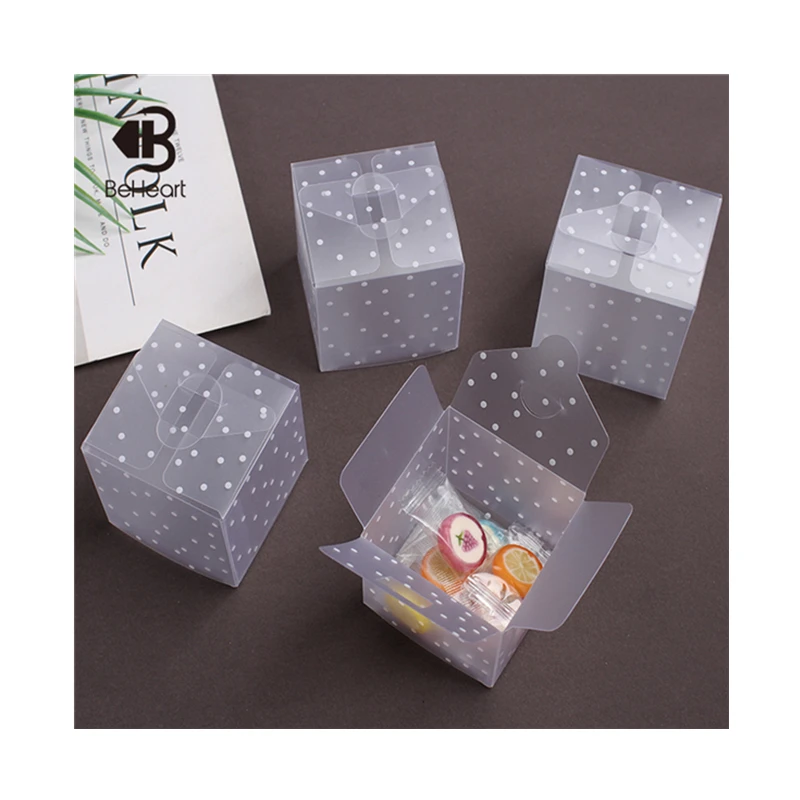 Beheart Manufacturer Food Grade Candy Custom Made Box Miniature Pp Transparent Plastic Box With Custom Label Packaging