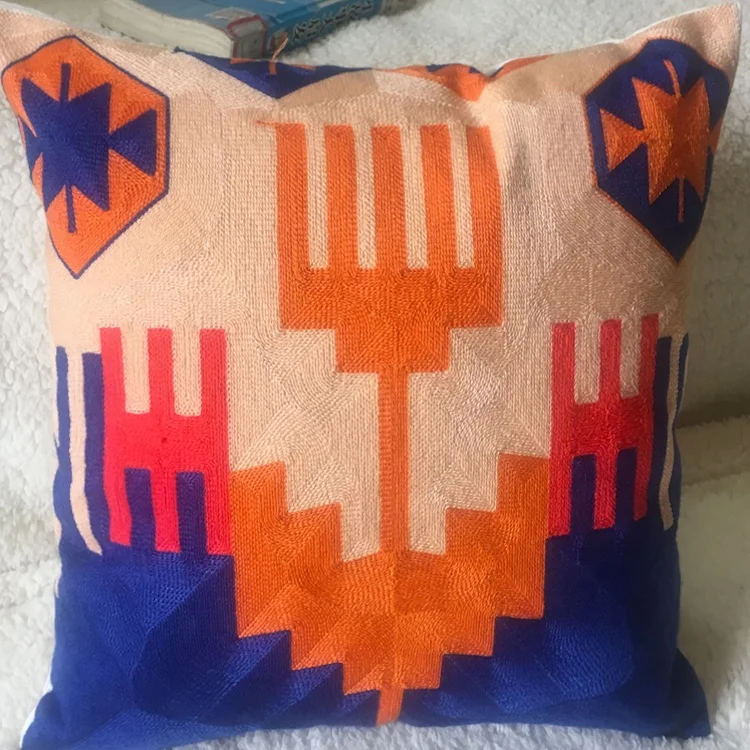 Indian style seat cushion cover kilim pillow case turkish kilim pillow cushion cover for decor