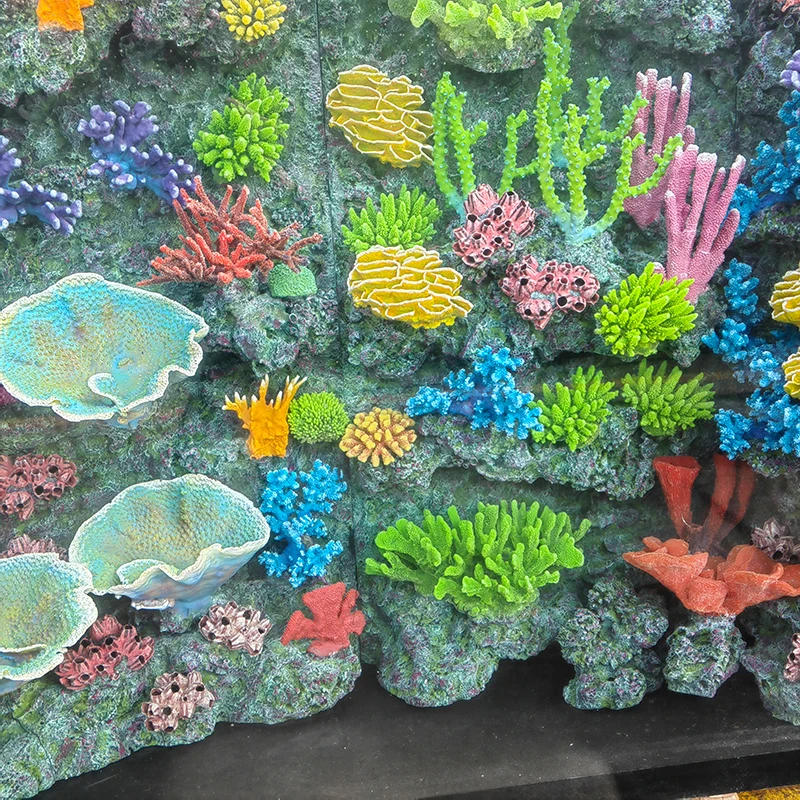 Wholesale beautiful landscape coral reef aquariums transparent large acrylic fish tank