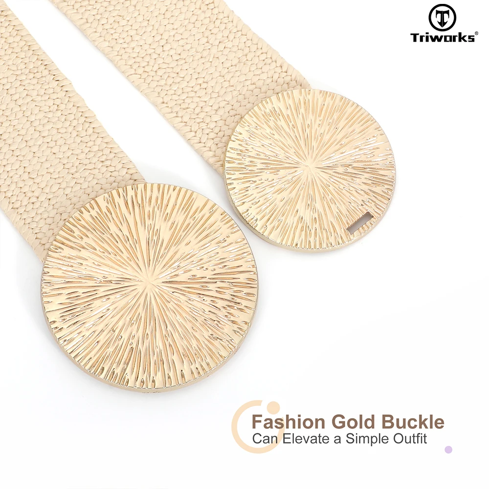 10Y Manufacturer Supply Bohemian Vintage Braided Weave Belt PP Grass Polypropylene Straw Wide Stretch Elastic Belts