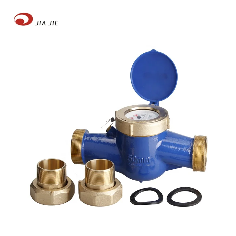 50mm 2inch ISO 4064 class B ningbo water meter hometown  thread type full  brass water meter