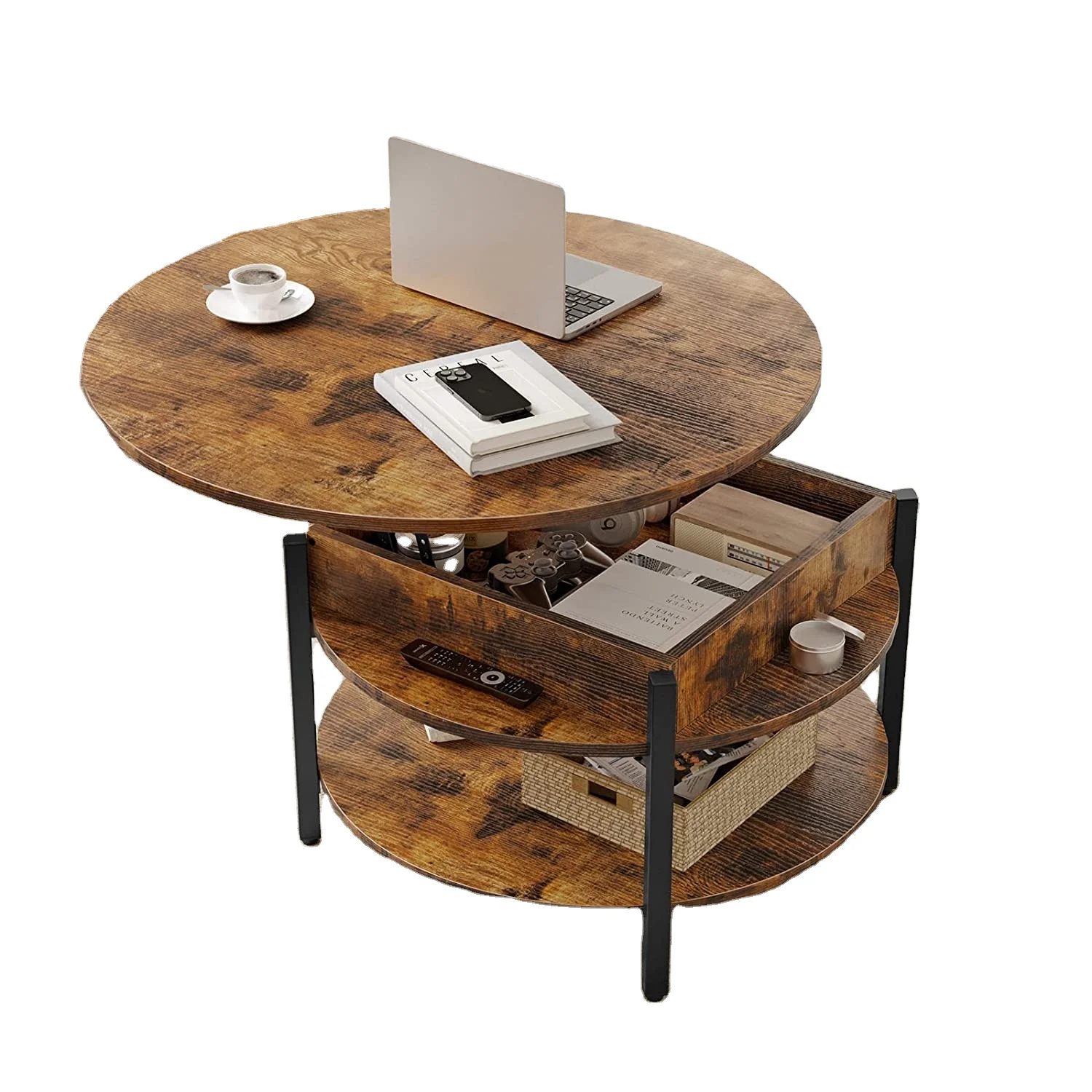 Modern farmhouse coffee table Home cocktail table