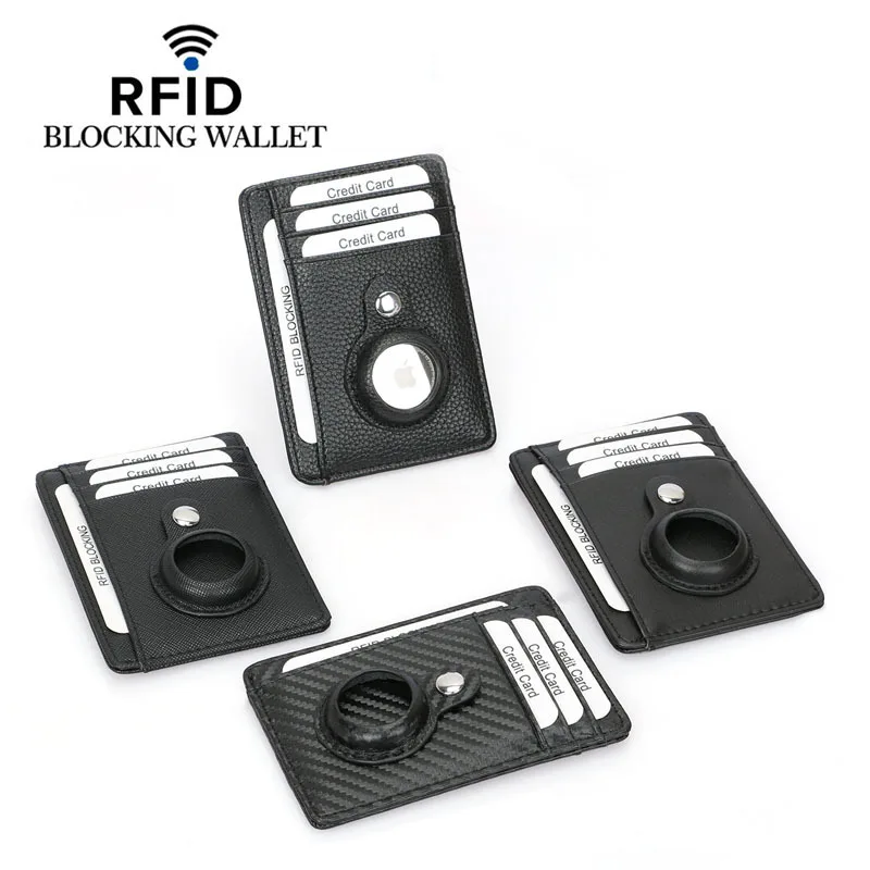 Airtag Wallet Holder Minimalist Slim Design with RFID Blocking Credit Card Holder for Men and Women with Slot for Airtag