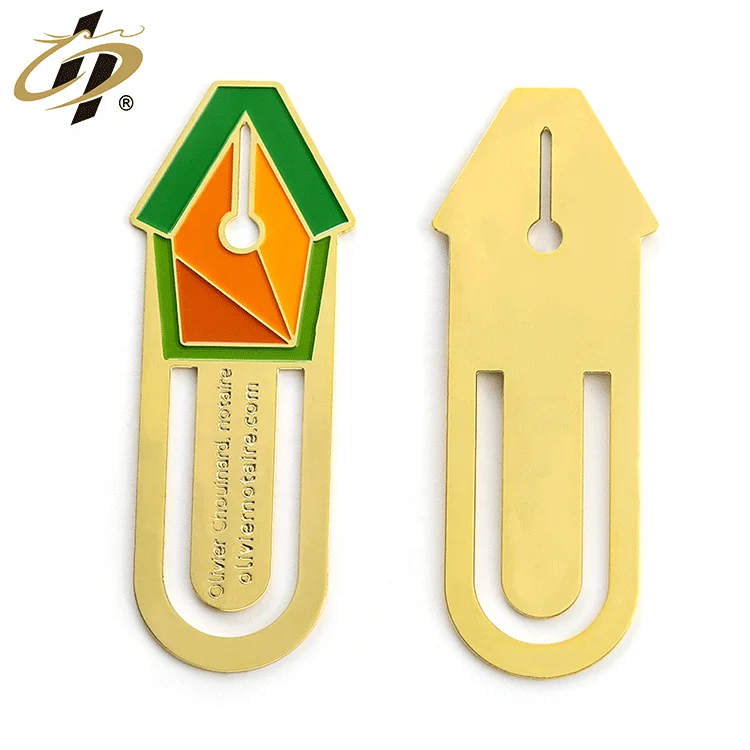 Free Sample Brass Etched Design Custom Anime Cartoon Bookmark Gold Metal Enamel Bookmarks For Book