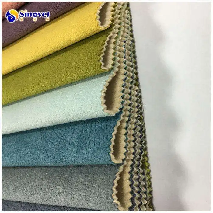 Sinovel Home textile polyester embossed plush velvet sofa upholstery materials fabric embossing textile for sofa