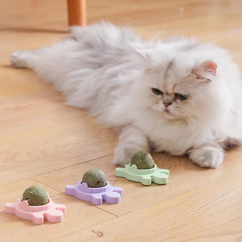 Best-selling pet catnip toy Avocado shape rotary detachable catnip cat interactive chew tooth cleaning toy for cat