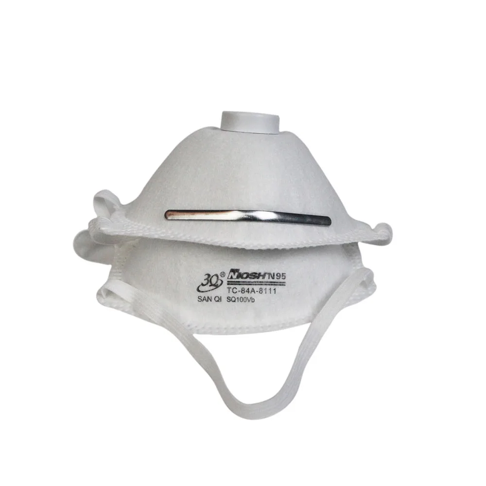 Sanqi NIOSH Vented N95respirator Anti Dust Moulded Cup Facemask Valved Custom Disposable N95 Face Mask