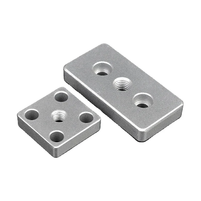 Die-cast Alu Dull Polish Plate 40*40 Joint End Connector Aluminum Die Casting End Connection Plate  End Connector