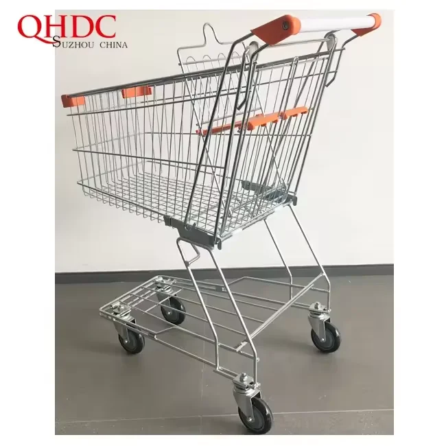 Light Weight 740*450*960Mm Q195 Steel 60L Supermarket Shopping Cart Trolley