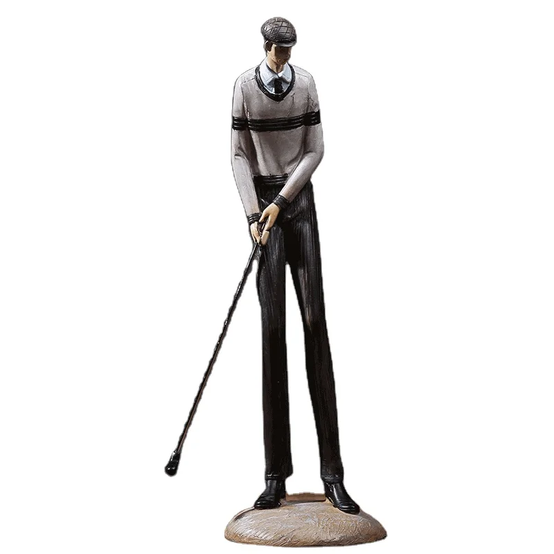 Modern Home Decoration Polyresin Figure Resin Golfer