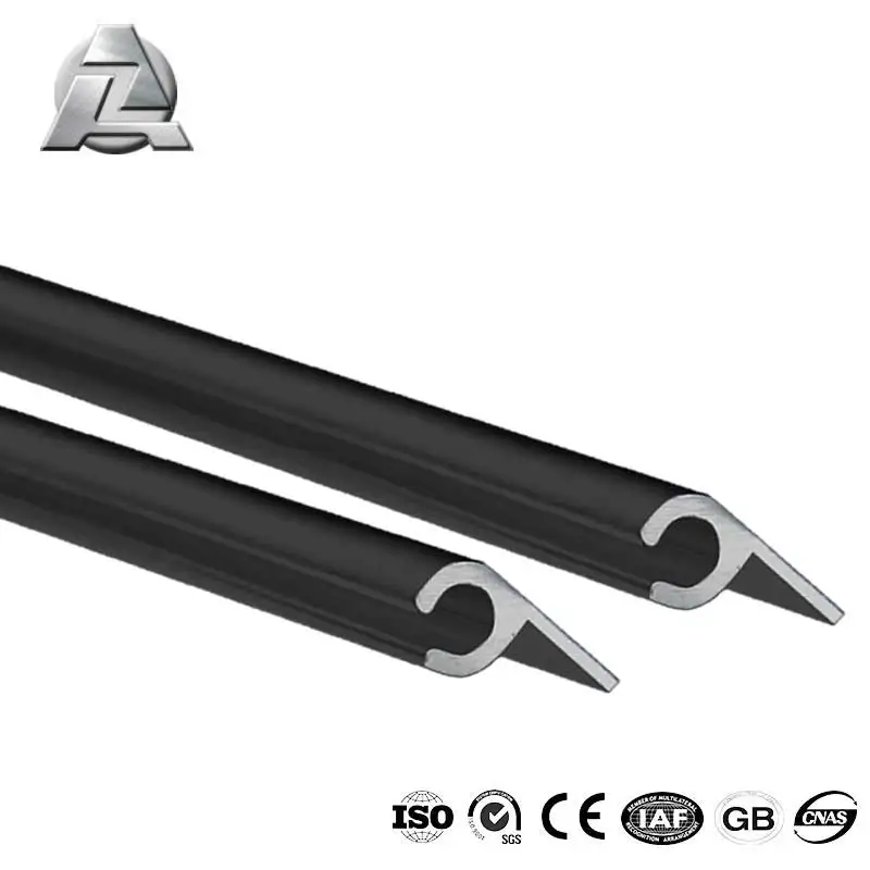 Aluminum alloy single keder rails profile extrusion with holes for awnings
