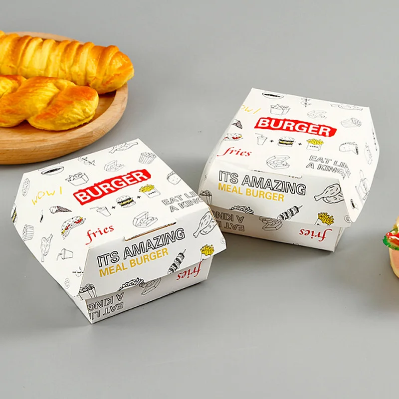 Food Grade Take Away Fast Food Snack Packaging Box Custom Logo Printing Fried Chicken Box