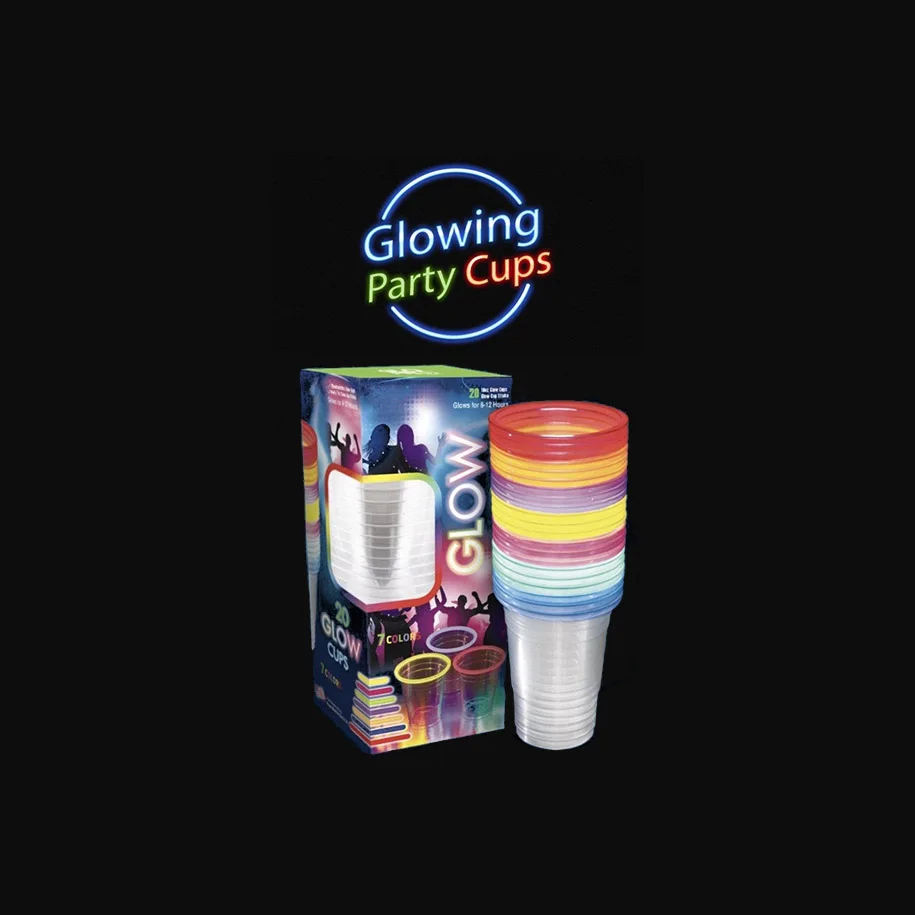 2022 Amazon New Party Novelty Props Cup Set Carnival Halloween Glowing Bracelet LED Light Stick Set