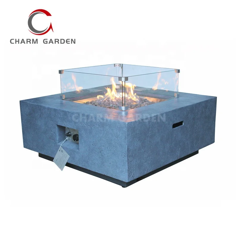 Hot selling Cheap price propane outdoor firepit table with square stainless steel fire pit burner pan
